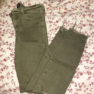 Olive Green Abercrombie and Fitch Skinny Jeans